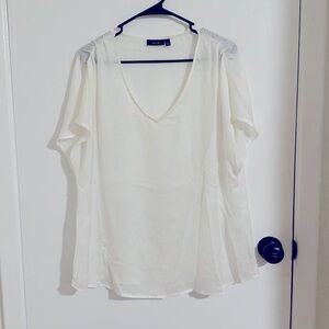 NWOT- white sheer blouse